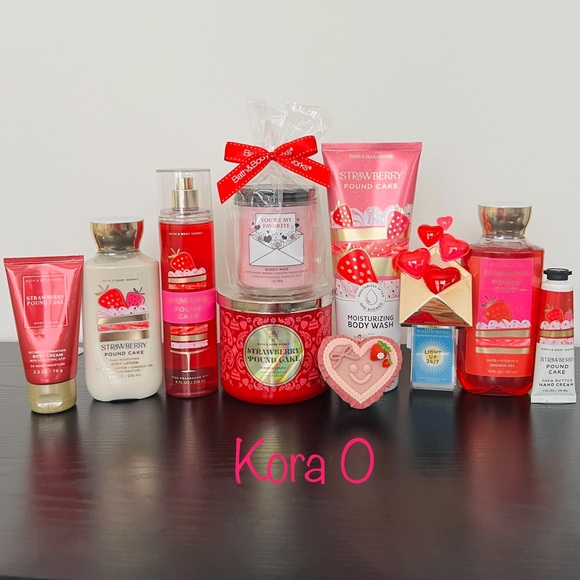 Bath & Body Works Other - BBW Hearts & Strawberry Pound Cake Mother’s Day Set